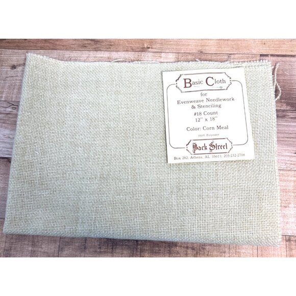 Basic Cloth For Cross Stitch 18 Count 12" X 18" Corn Meal - Picture 1 of 2